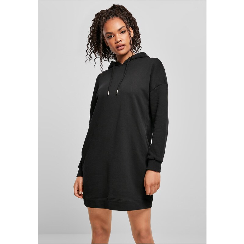 Urban Classics Womens Organic Oversized Terry Hooded Dress Black 50637254