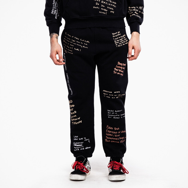 Pleasures Remote Sweatpants Black - Pánske - Nohavice Pleasures - 66355727