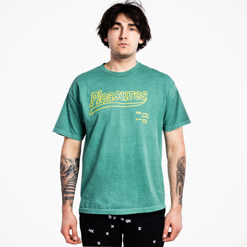 Pleasures Dub Pigment DYE T-Shirt Green - Pánske - Tričko Pleasures - 66355724