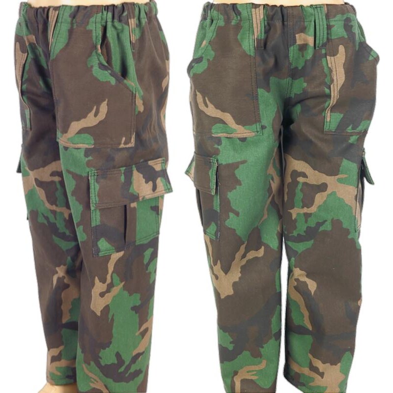 Detské maskáčové nohavice Woodland 110/140 31900108