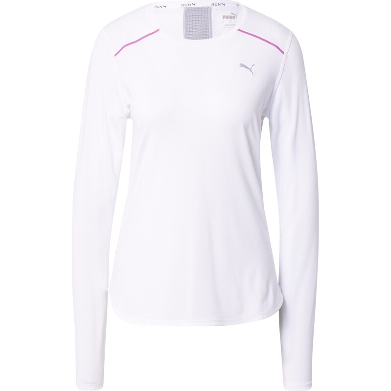 PUMA Funkčné tričko Marathon svetlosivá / purpurová / biela 67750057