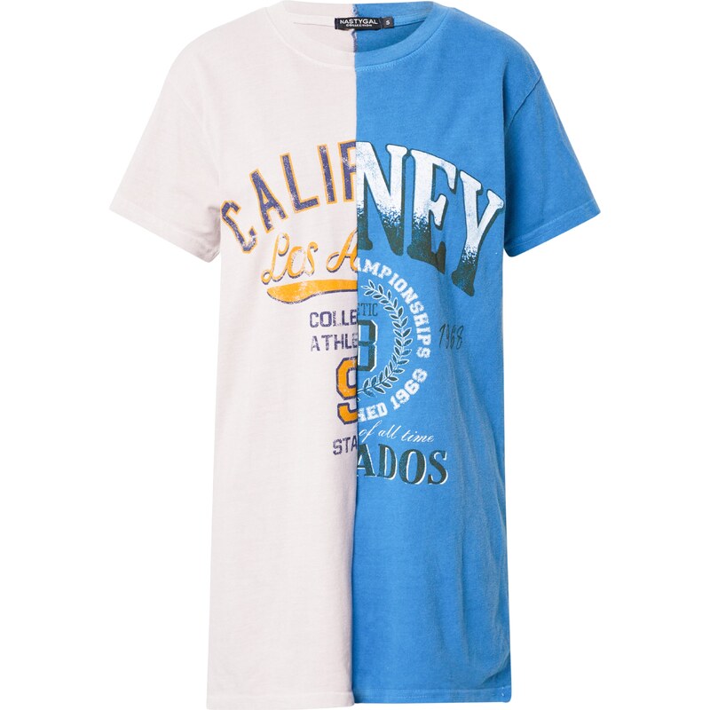 Nasty Gal Tričko Varsity béžová / modrá / tmavožltá / biela 66445753