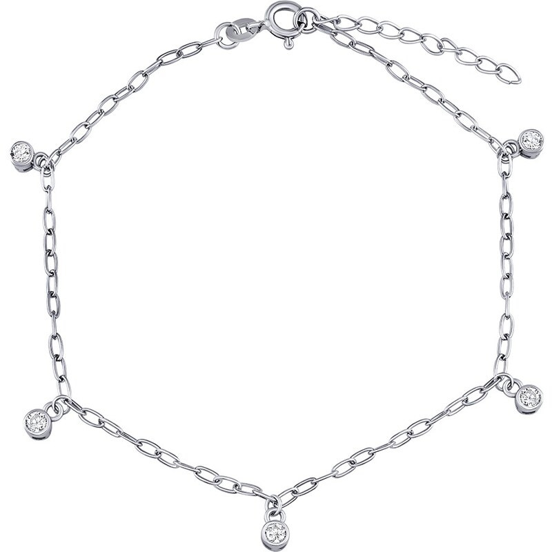 Silvego Strieborná retiazka na nohu Samantha s Brilliance Zirconia 66586717