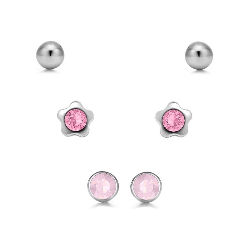 SWAROVSKI Elements Swarovski e. set troch párov náušníc Spring equinox 31909153