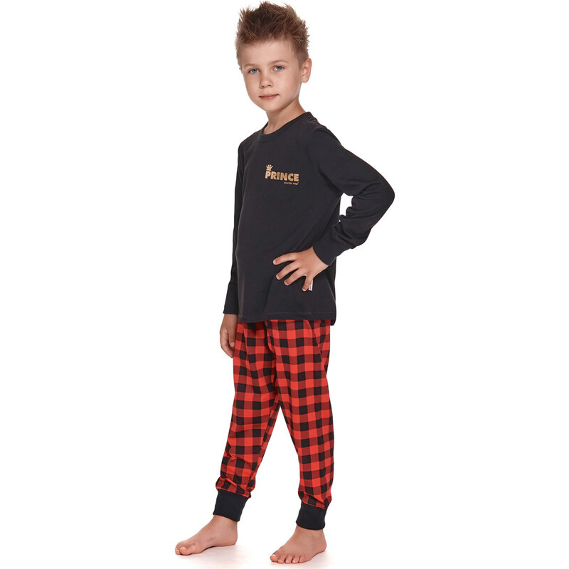 Doctor Nap Chlapčenské bavlnené pyžamo Royal Family Prince PDB.4368-140, Farba čierna