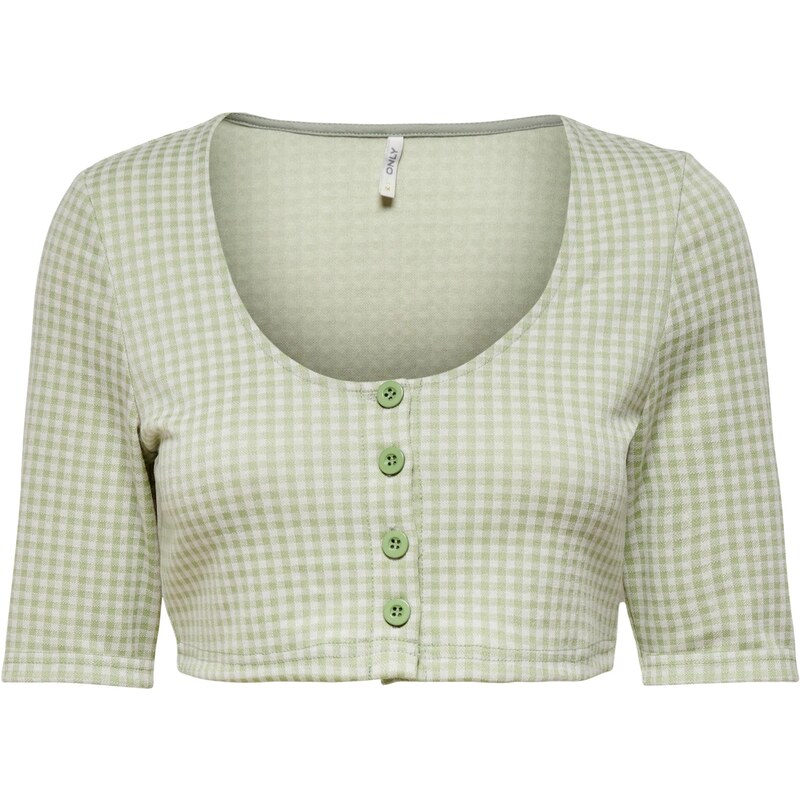 ONLY Kardigán Sigga svetlozelená / biela 54230504