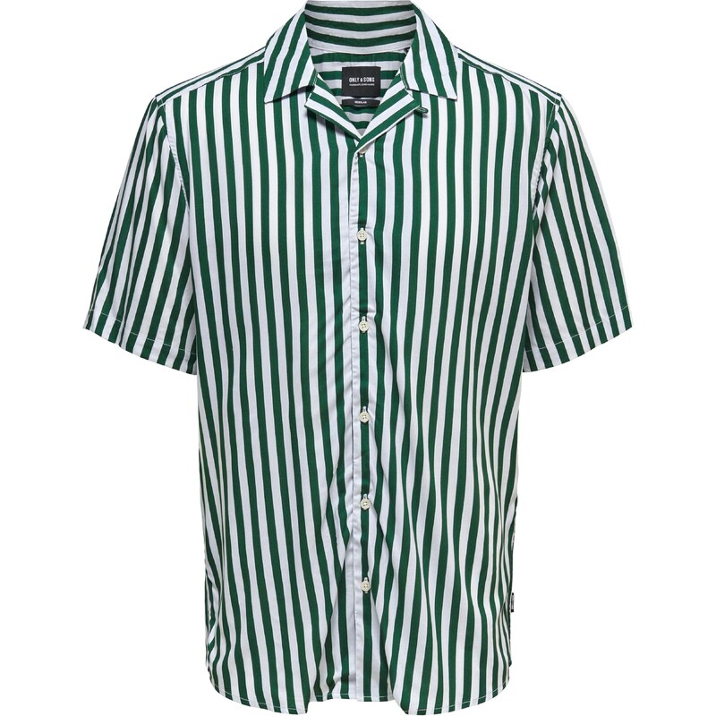 Only & Sons Košeľa Wayne tmavozelená / biela 32209999