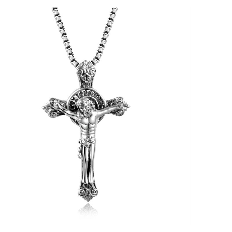 Olivie Strieborný náhrdelník JEŽIŠ NA KRÍŽI 5879 32032882
