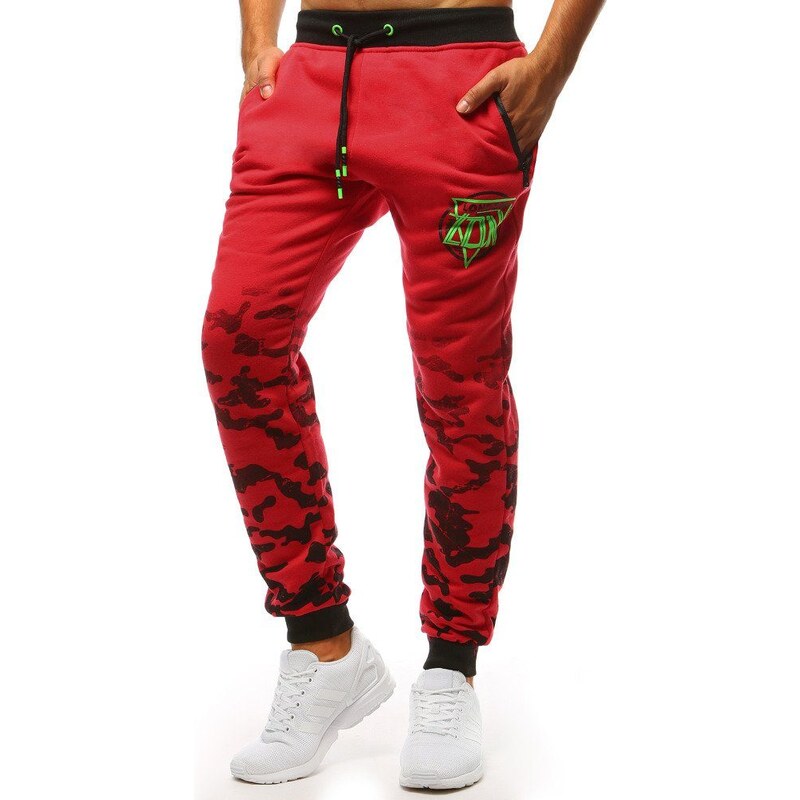 Buďchlap Červené štýlové maskáčové tepláky 31974124