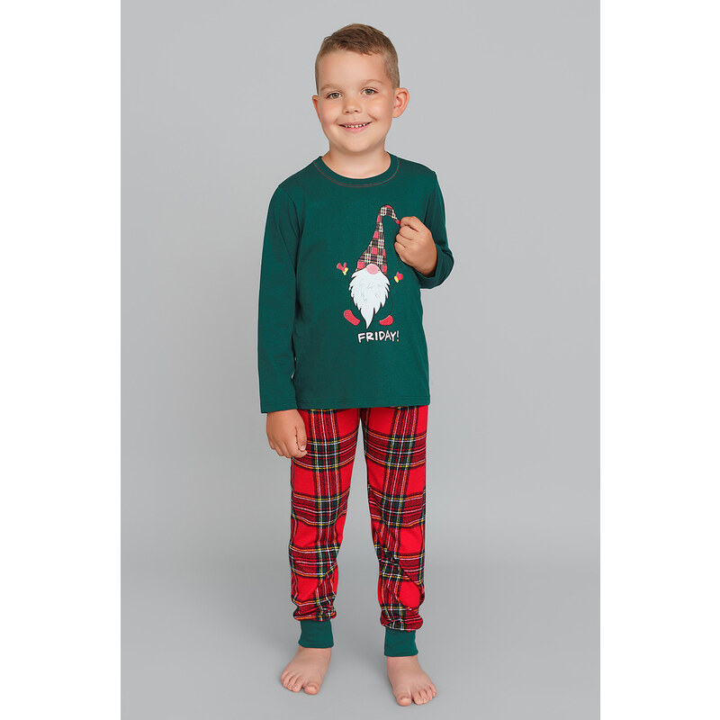 Italian Fashion Vianočné chlapčenské pyžamo Narwik mega soft zelené 31975941