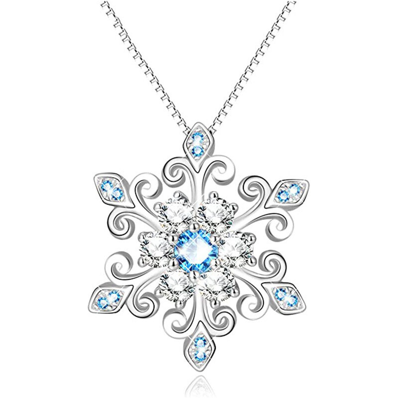 Olivie Strieborný náhrdelník SNEHOVÁ VLOČKA 5889 32032892