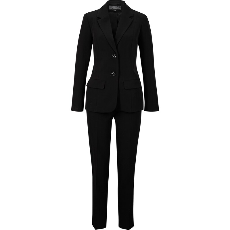 bonprix Nohavicový oblek, 2-dielny, farba čierna 44738523