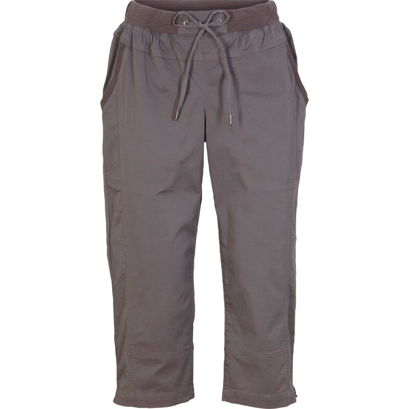 bonprix Capri nohavice s viazaním, farba šedá 44954023