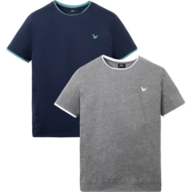 bonprix Tričko (2 ks), farba modrá 45094048