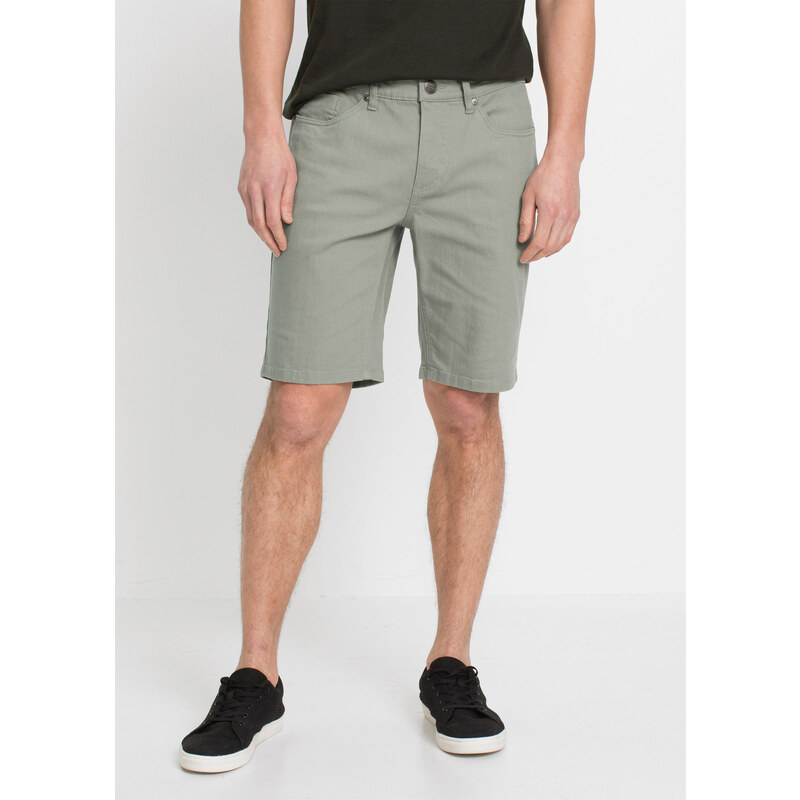 bonprix Strečové bermudy, Regular Fit (2 ks v balení), farba béžová 44739699