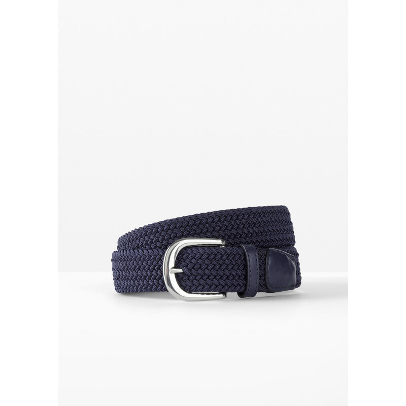 bonprix Strečový opasok v prepletanom vzhľade, farba modrá 44792023