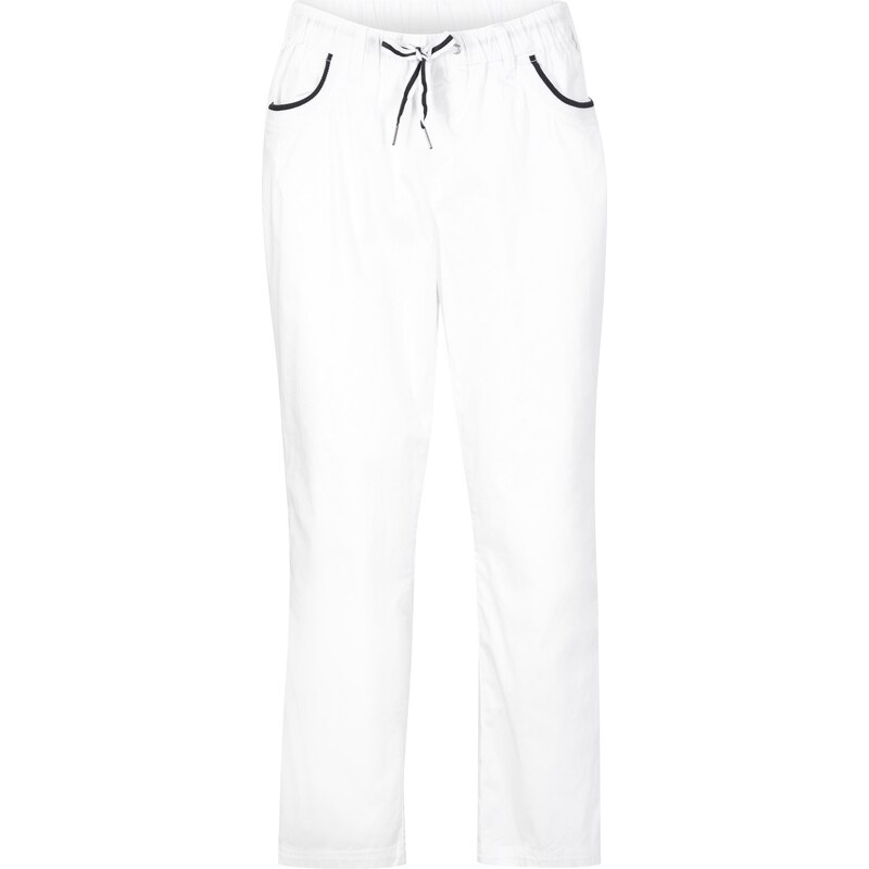 bonprix 7/8 nohavice, papertouch z bavlny, s pohodlným pásom, farba 67454981