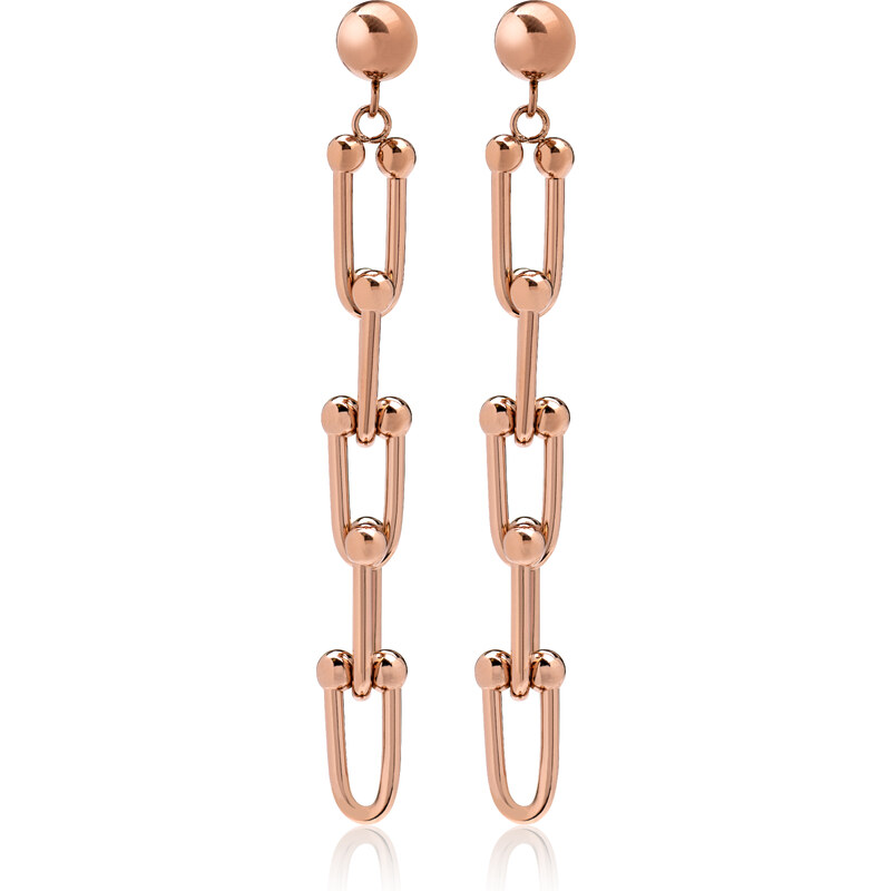 Troli Moderné bronzové náušnice z ocele VESE0585RG 66590372