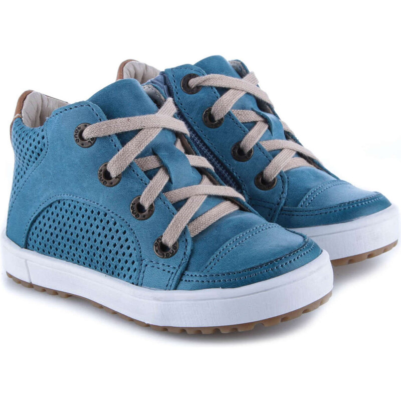 Detské kožené topánočky EMEL 2630B-10 Modrá 46771449