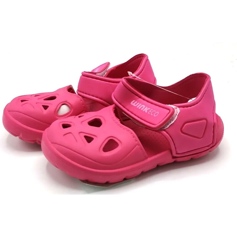 Detské kroksy WINK Eco na zapínání - Ružové 46771459
