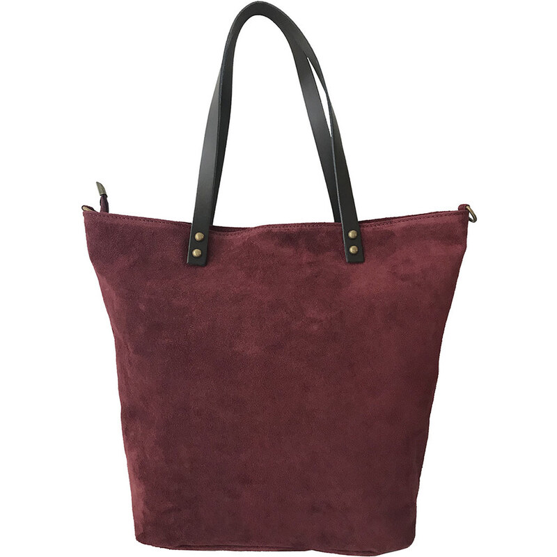 Glara Semišová kabelka z pravej kože 36117743