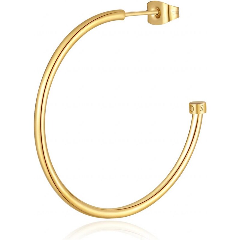 SAgapõ Single pozlátená kruhová náušnica Happy Ears SHEA17 2,7 cm 66593075