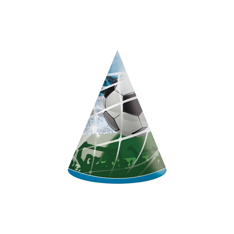 Procos Papierové klobúčiky Futbal - 6 ks