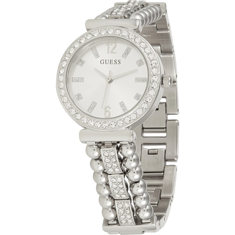 GUESS Analógové hodinky Gala strieborná / priehľadná / biela 62468432