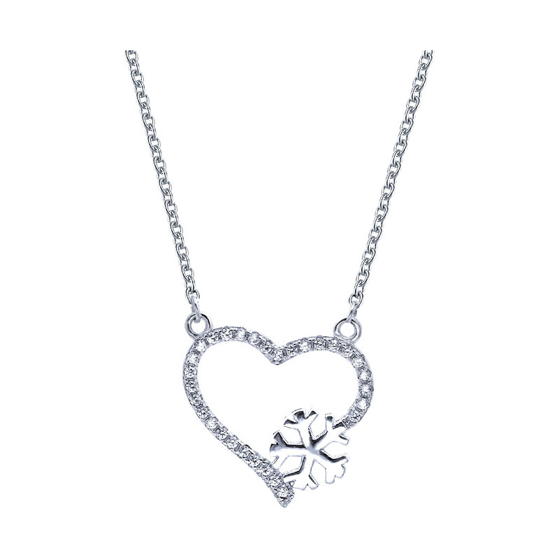 Olivie Strieborný náhrdelník ZIMNÁ LÁSKA 5899 32207758