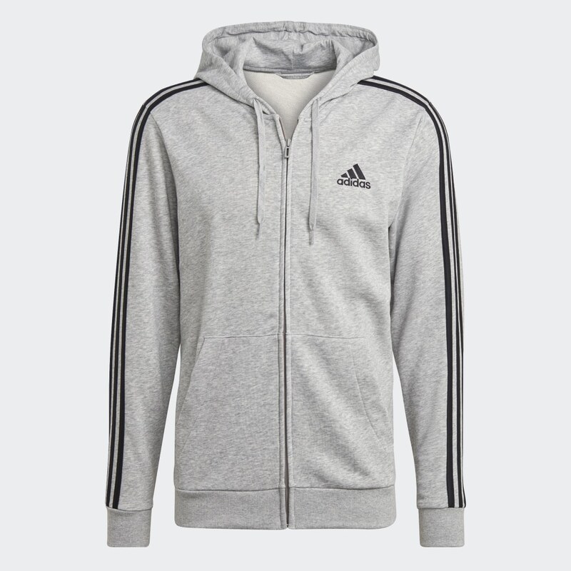 Adidas Mikina skapucňou Essentials French Terry 3-Stripes Full-Zip 28482347