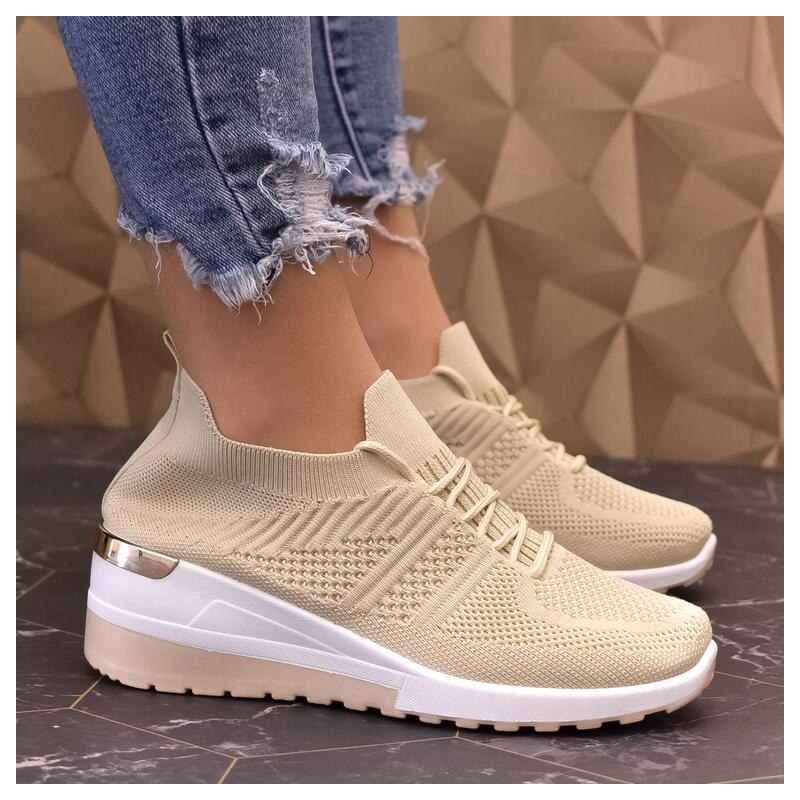 BOSIDO Dámske béžové tenisky DEINA 32141456