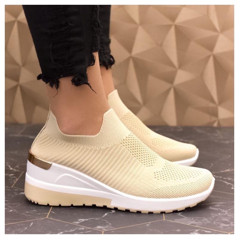 BOSIDO Dámske béžové tenisky DADA 32141473