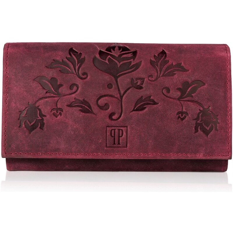 PAOLO PERUZZI Kožená peňaženka s motívom | ružová T-44-CHR 36603159