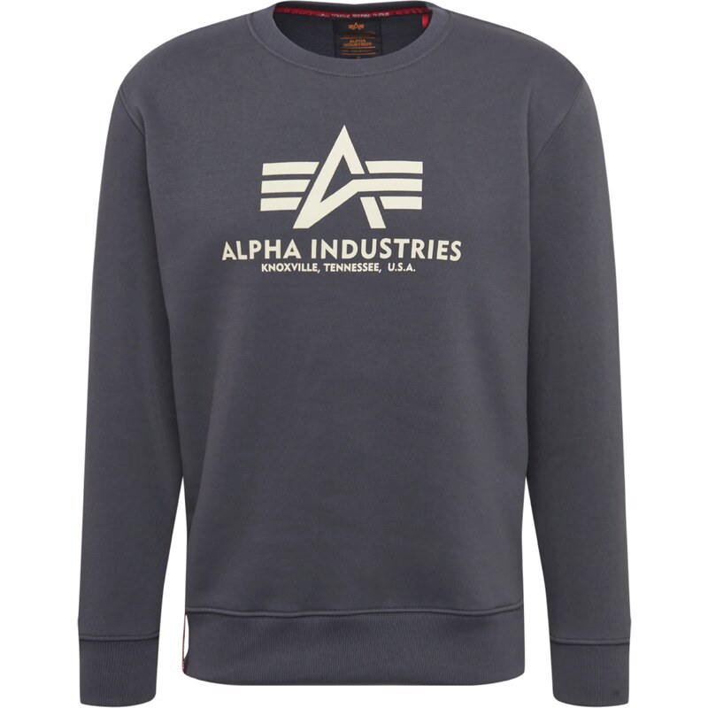 ALPHA INDUSTRIES Mikina tmavosivá / biela 67179461