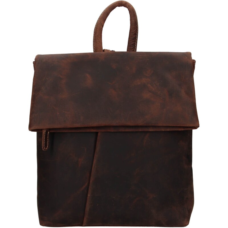 Kožený batoh HGL Town - hnedá 32157336