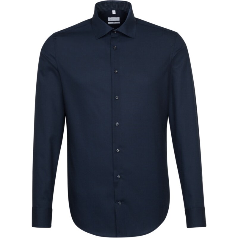 Pánska nežehlivá košeľa Slim fit s dlhým rukávom tmavo modrá Navy 34984278