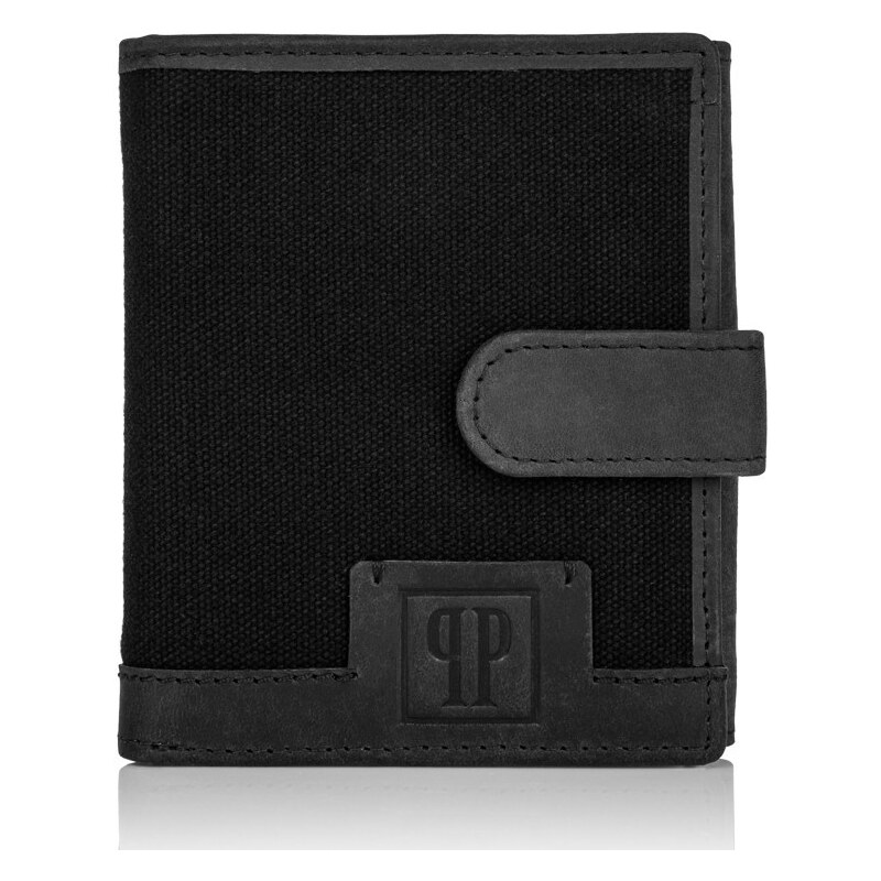 PAOLO PERUZZI Pánska kožená peňaženka s RFID | čierna T-04-BL 32158258