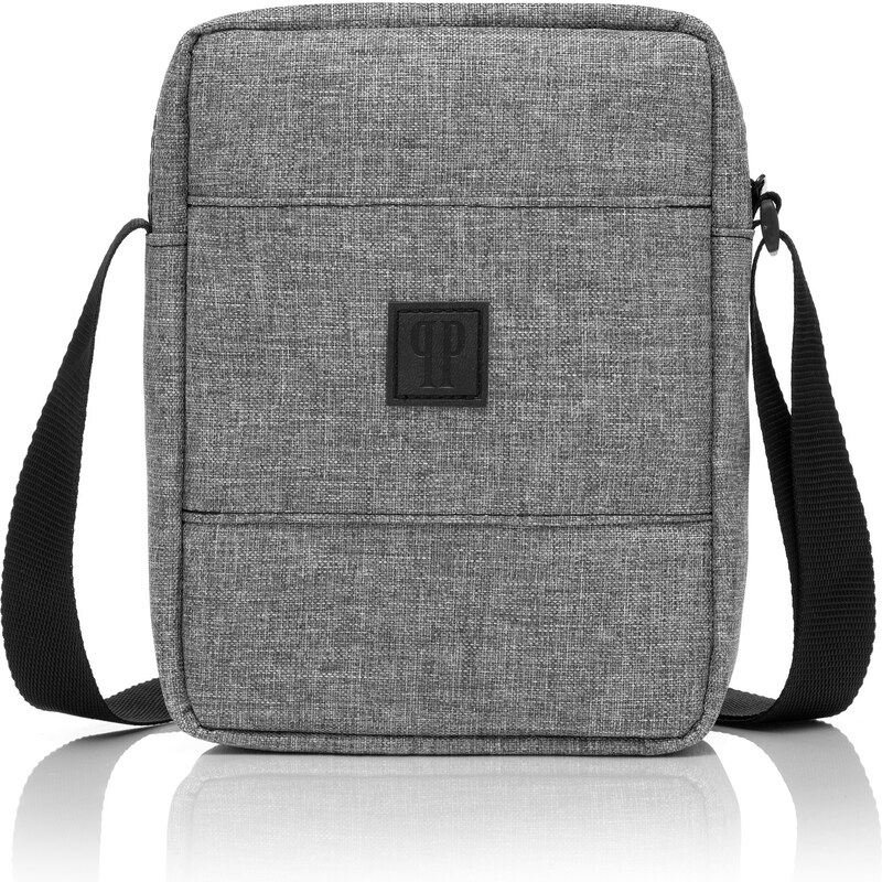 PAOLO PERUZZI Pánska taška cez rameno | šedá J-01-GR 32158263