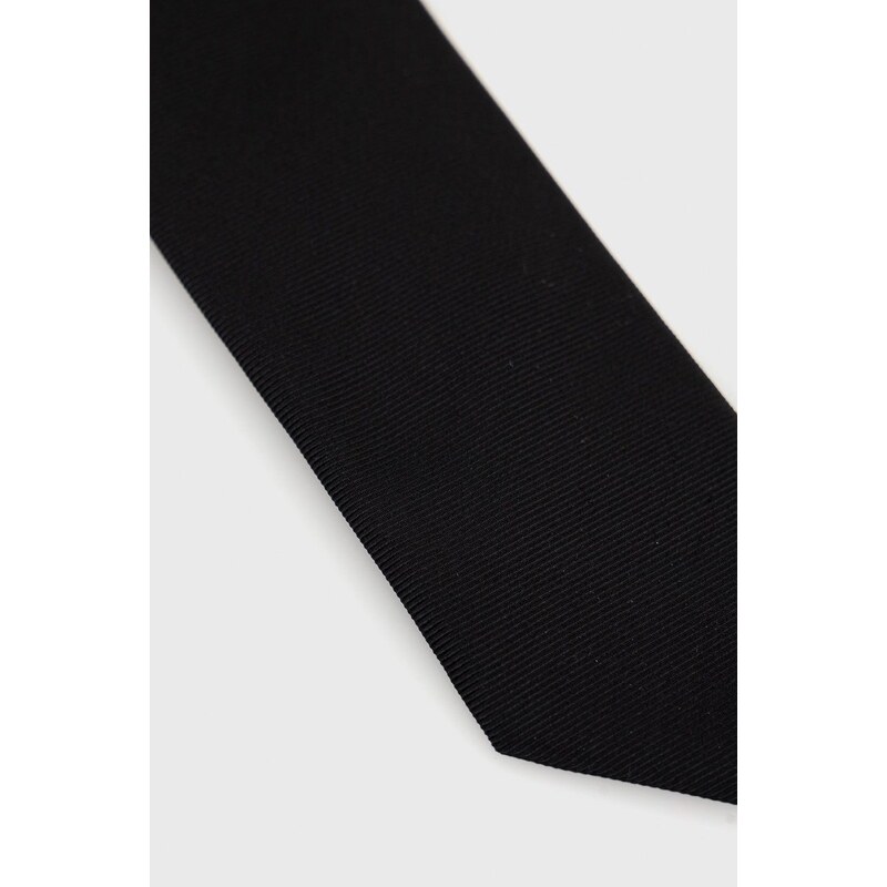 Hodvábna kravata HUGO čierna farba,50468199