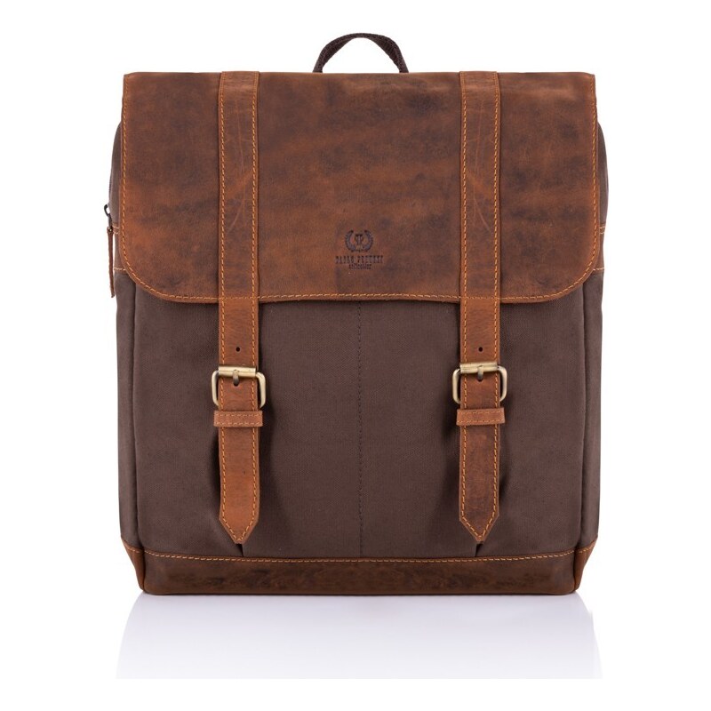 PAOLO PERUZZI Pánsky kožený batoh Vintage | hnedá T-29-BR 66971397