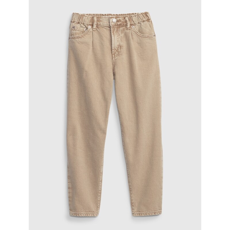GAP Dívčí béžové džínsy barrel 797333-01 66268590