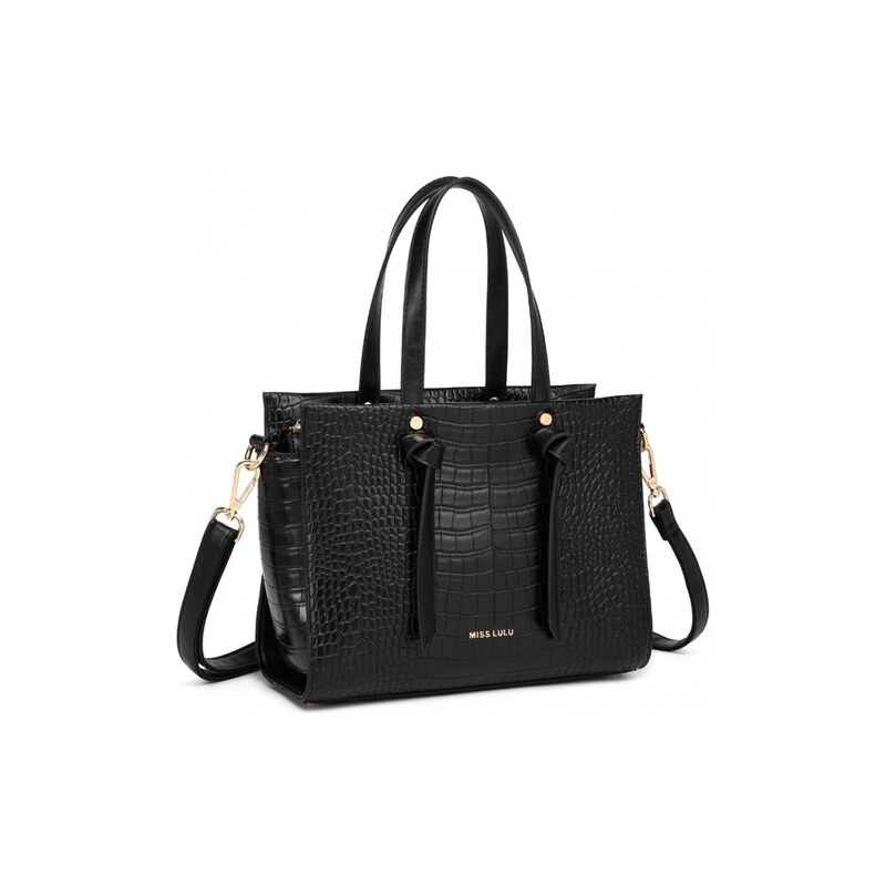 Miss Lulu Kabelka - s krokodílim vzorom Lulu čierna 32191258