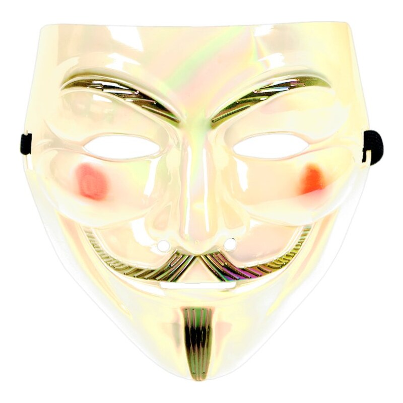 Anonymous maska Vendeta Dúhová biela 32197858