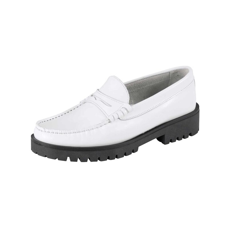 E-shop Kožené slipper topánky Heine, biela