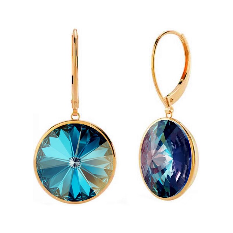 SWAROVSKI Elements Swarovski e. zlaté visiace náušnice Madame, modré 32232580