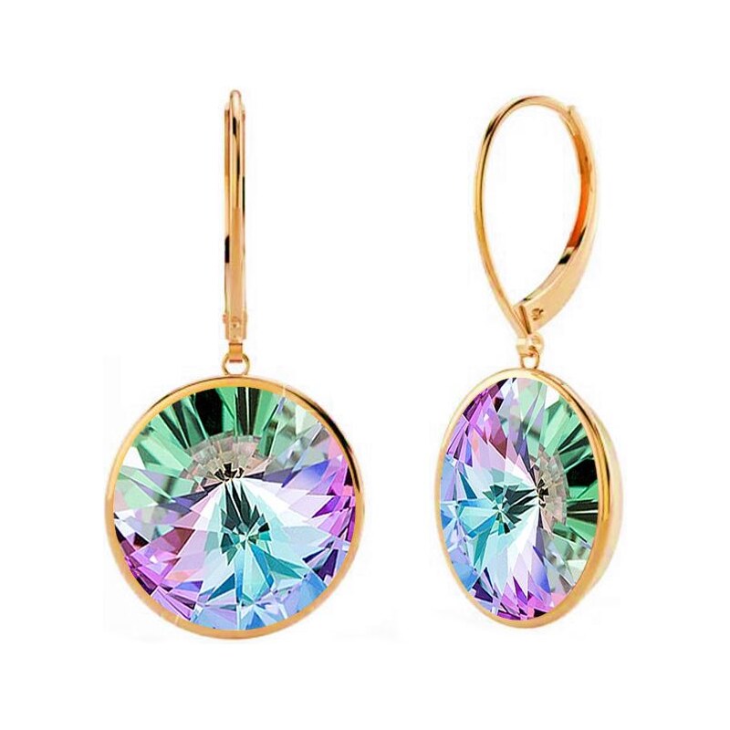 SWAROVSKI Elements Swarovski e. zlaté visiace náušnice Madame, 32222879