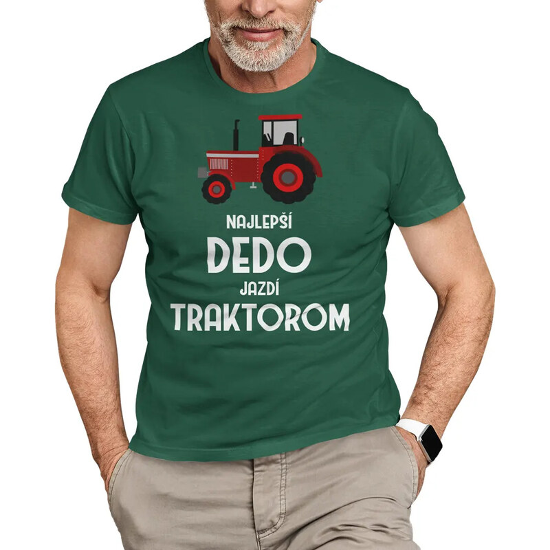 E-shop Garibald Najlepší dedo jazdí traktorom - pánske tričko s