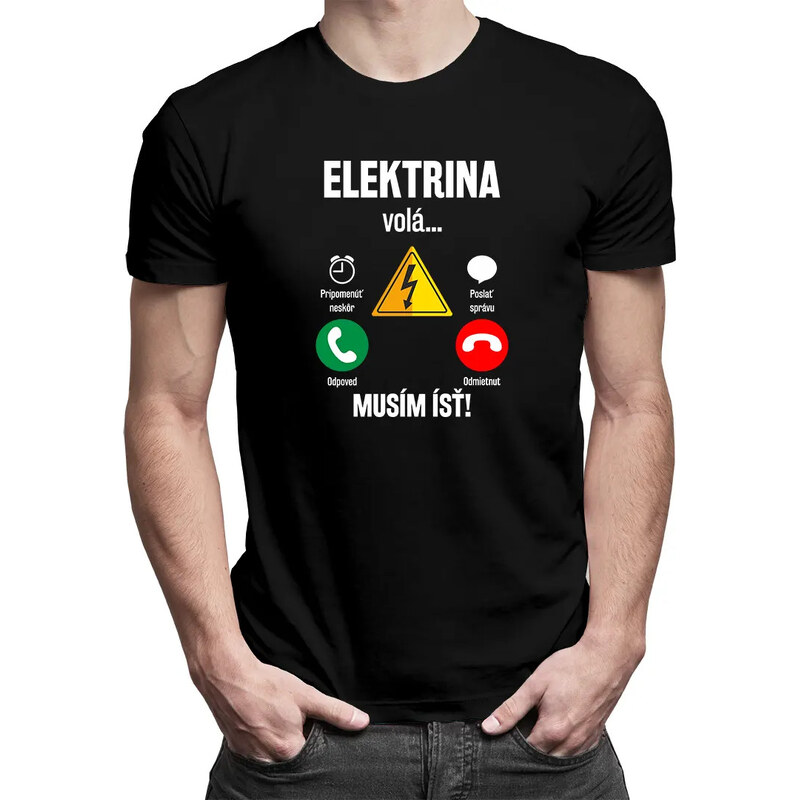 E-shop Garibald Elektrina volá - musím ísť - pánske tričko s potlačou