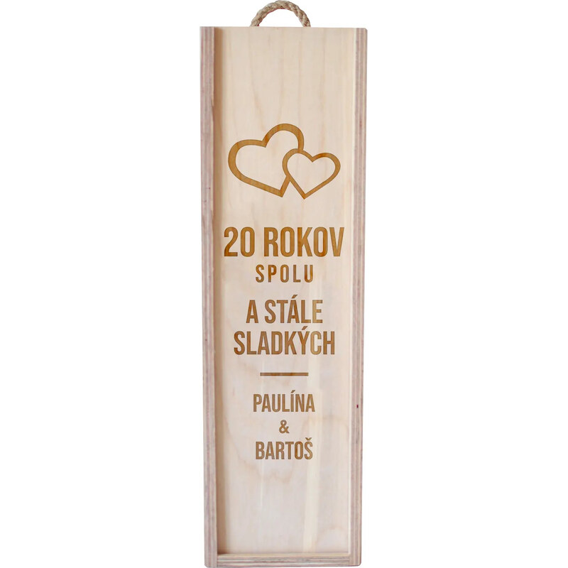 E-shop Garibald 20 rokov spolu a stále sladkých - krabica na víno s