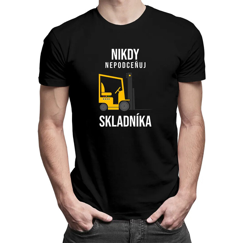 E-shop Garibald Nikdy nepodceňuj skladníka - pánske tričko s potlačou